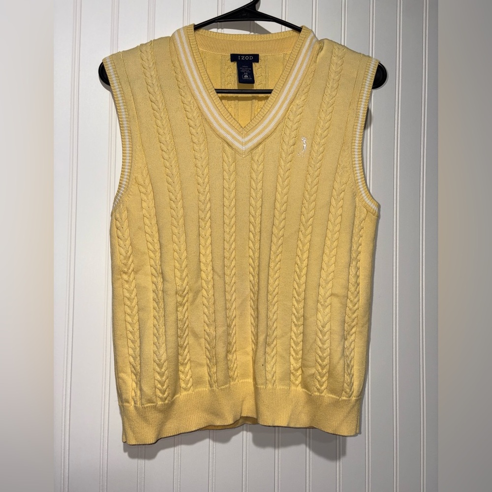 Vintage IZOD Golf Women’s Yellow Sweater Vest| Size XS